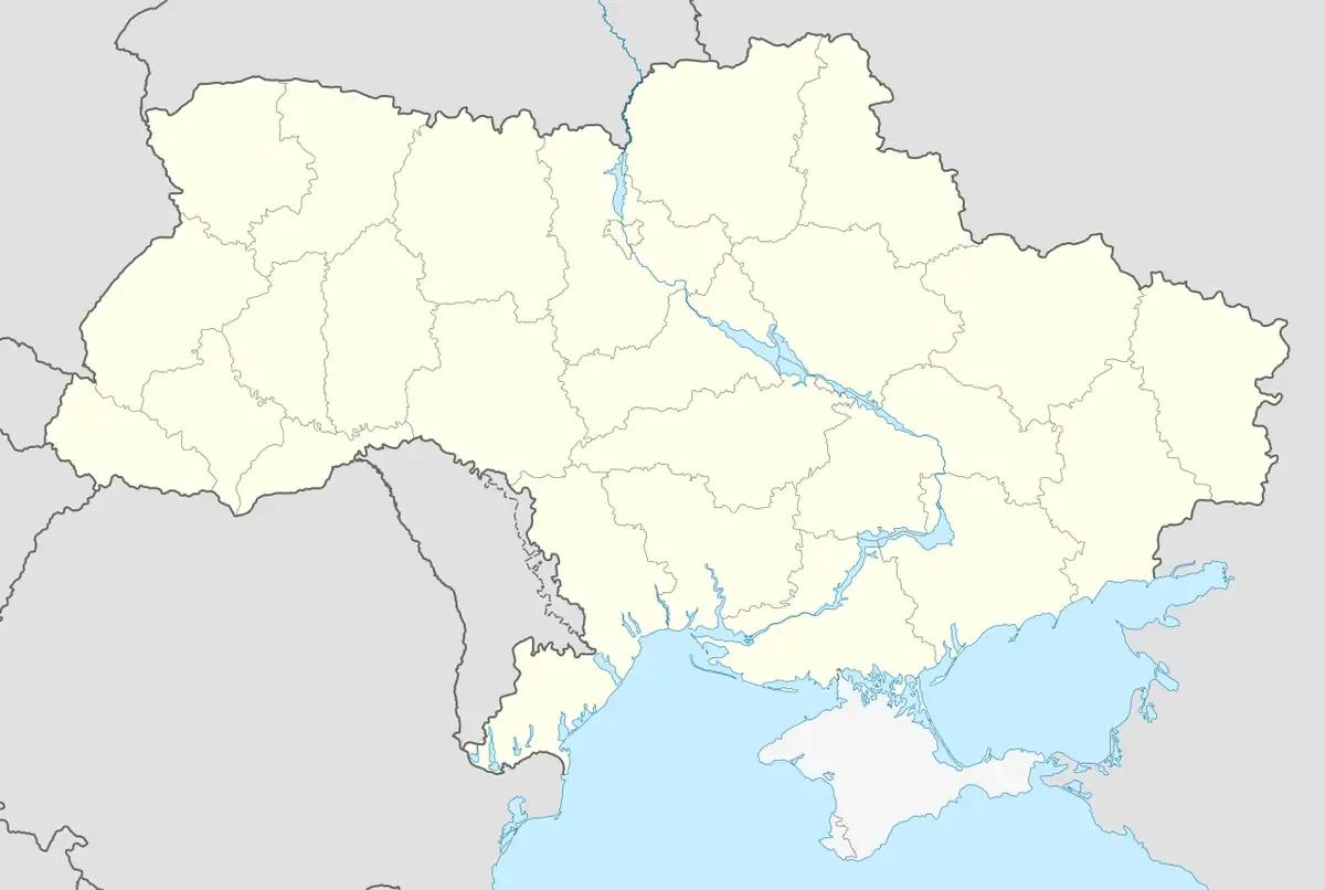 Ukraine location map for Eastern Europe and Central Asia analysis