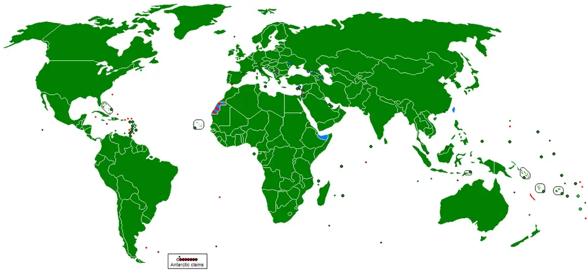 World map of sovereign states for country-of-origin expertise